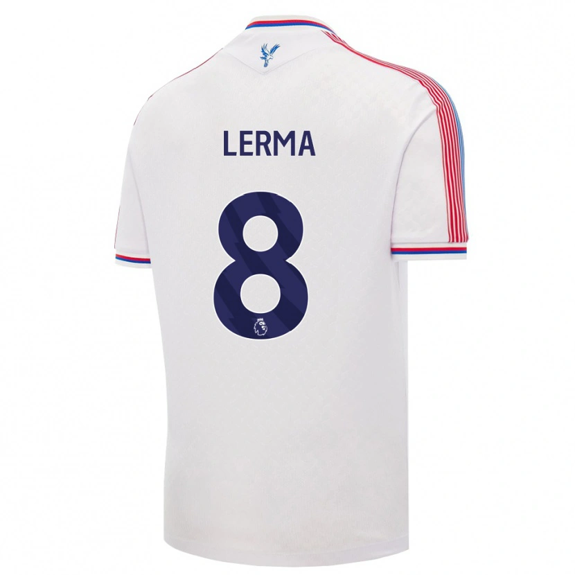 Danxen Barn Jefferson Lerma #8 Vit Röd Blå Hemmatröja Matchtröjor 2026/27 Tröjor T-Tröja