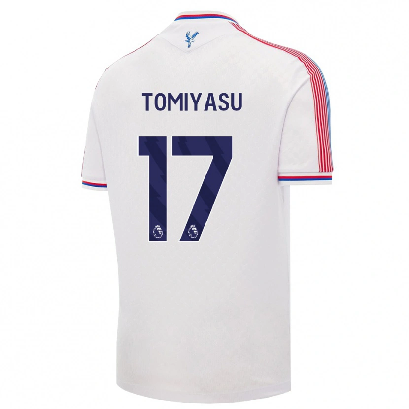 Danxen Barn Takehiro Tomiyasu #17 Vit Röd Blå Hemmatröja Matchtröjor 2026/27 Tröjor T-Tröja