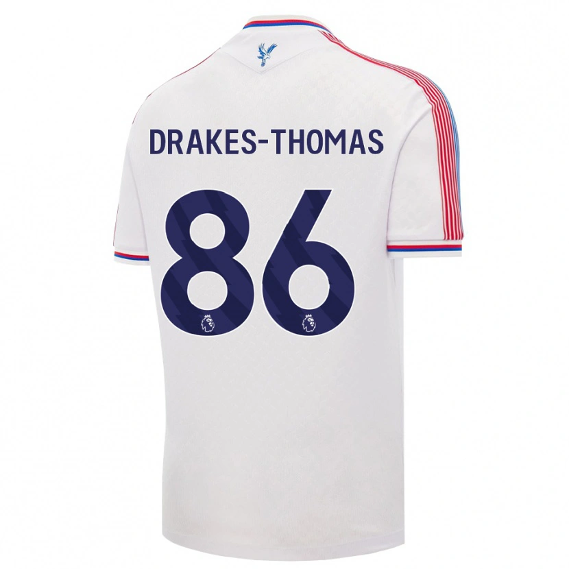 Danxen Barn Joél Drakes-Thomas #86 Vit Röd Blå Hemmatröja Matchtröjor 2026/27 Tröjor T-Tröja