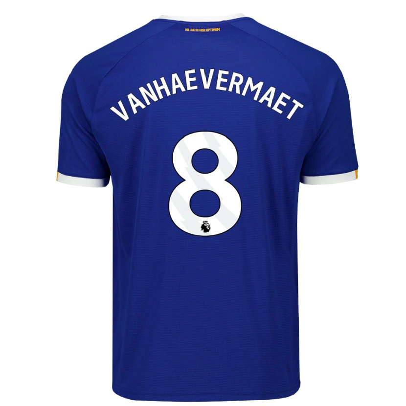 Danxen Barn Justine Vanhaevermaet #8 Blå Vit Gul Hemmatröja Matchtröjor 2026/27 Tröjor T-Tröja
