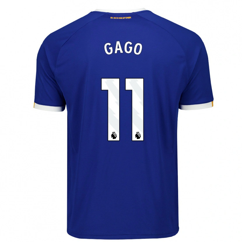 Danxen Barn Kelly Gago #11 Blå Vit Gul Hemmatröja Matchtröjor 2026/27 Tröjor T-Tröja