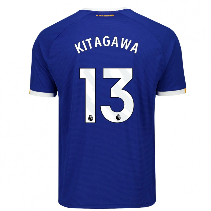 Danxen Barn Hikaru Kitagawa #13 Blå Vit Gul Hemmatröja Matchtröjor 2026/27 Tröjor T-Tröja