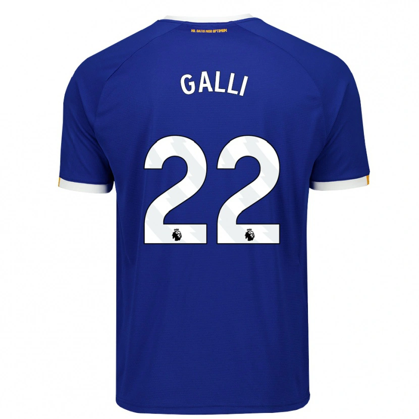 Danxen Barn Aurora Galli #22 Blå Vit Gul Hemmatröja Matchtröjor 2026/27 Tröjor T-Tröja