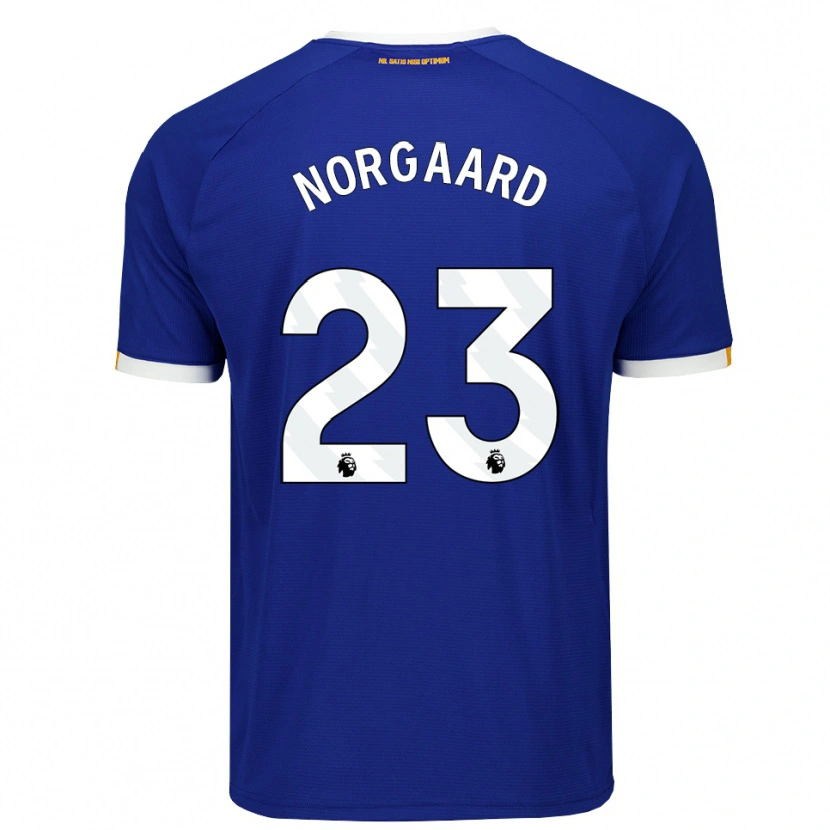 Danxen Barn Christian Nørgaard #23 Blå Vit Gul Hemmatröja Matchtröjor 2026/27 Tröjor T-Tröja