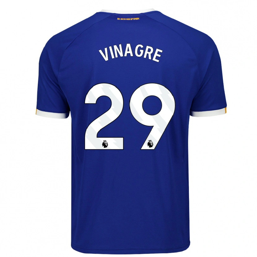 Danxen Barn Ruben Vinagre #29 Blå Vit Gul Hemmatröja Matchtröjor 2026/27 Tröjor T-Tröja