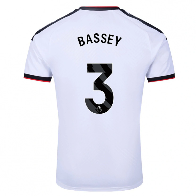 Danxen Barn Calvin Bassey #3 Vit Svart Röd Hemmatröja Matchtröjor 2026/27 Tröjor T-Tröja