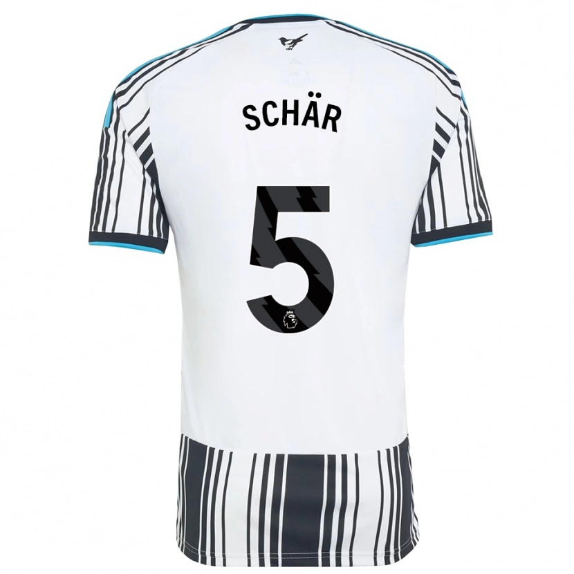 Danxen Barn Fabian Schär #5 Himmelsblå Svart Vit Hemmatröja Matchtröjor 2026/27 Tröjor T-Tröja