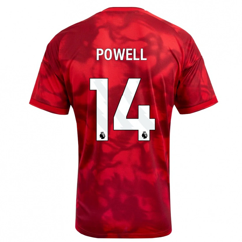 Danxen Barn Jayden Powell #14 Karmosinröd Vit Hemmatröja Matchtröjor 2026/27 Tröjor T-Tröja