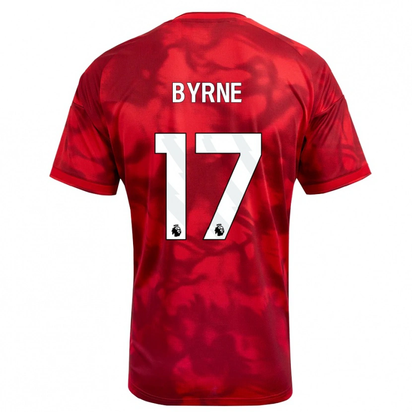 Danxen Barn Shayne Byrne #17 Karmosinröd Vit Hemmatröja Matchtröjor 2026/27 Tröjor T-Tröja