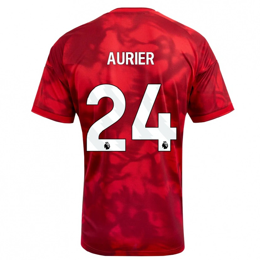 Danxen Barn Serge Aurier #24 Karmosinröd Vit Hemmatröja Matchtröjor 2026/27 Tröjor T-Tröja