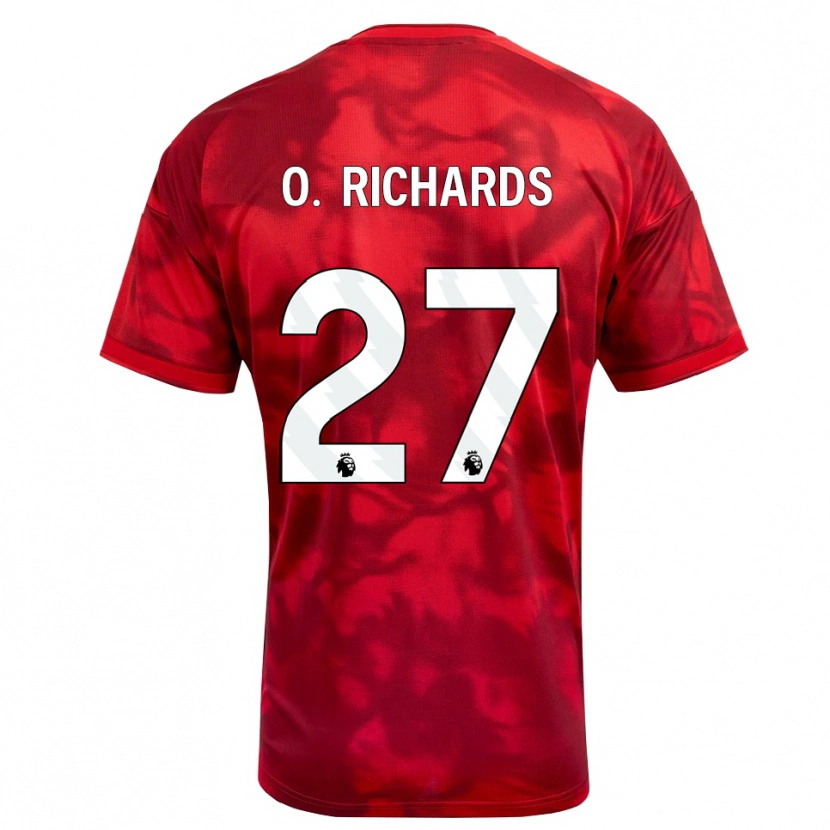Danxen Barn Omar Richards #27 Karmosinröd Vit Hemmatröja Matchtröjor 2026/27 Tröjor T-Tröja