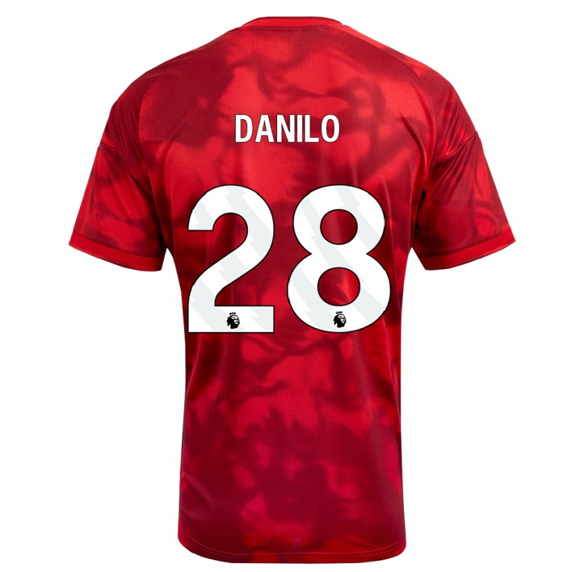 Danxen Barn Danilo #28 Karmosinröd Vit Hemmatröja Matchtröjor 2026/27 Tröjor T-Tröja