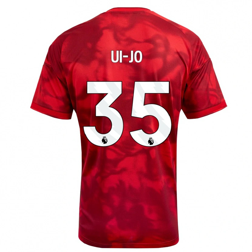 Danxen Barn Ui-Jo Hwang #35 Karmosinröd Vit Hemmatröja Matchtröjor 2026/27 Tröjor T-Tröja
