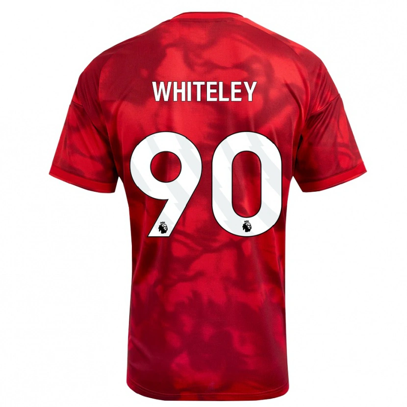 Danxen Barn Jonathan Whiteley #90 Karmosinröd Vit Hemmatröja Matchtröjor 2026/27 Tröjor T-Tröja