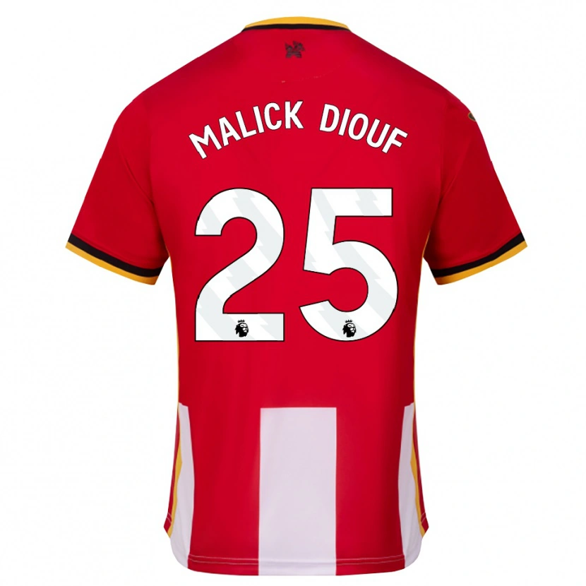 Danxen Barn El Hadji Malick Diouf #25 Gul Svart Röd Hemmatröja Matchtröjor 2026/27 Tröjor T-Tröja