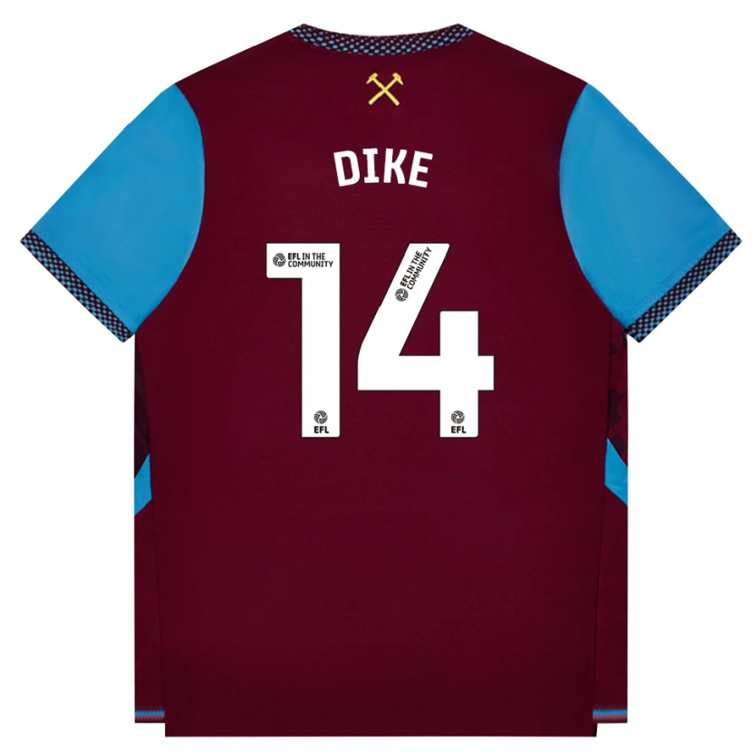 Danxen Barn Lewis Dike #14 Vinröd Kornblå Hemmatröja Matchtröjor 2026/27 Tröjor T-Tröja