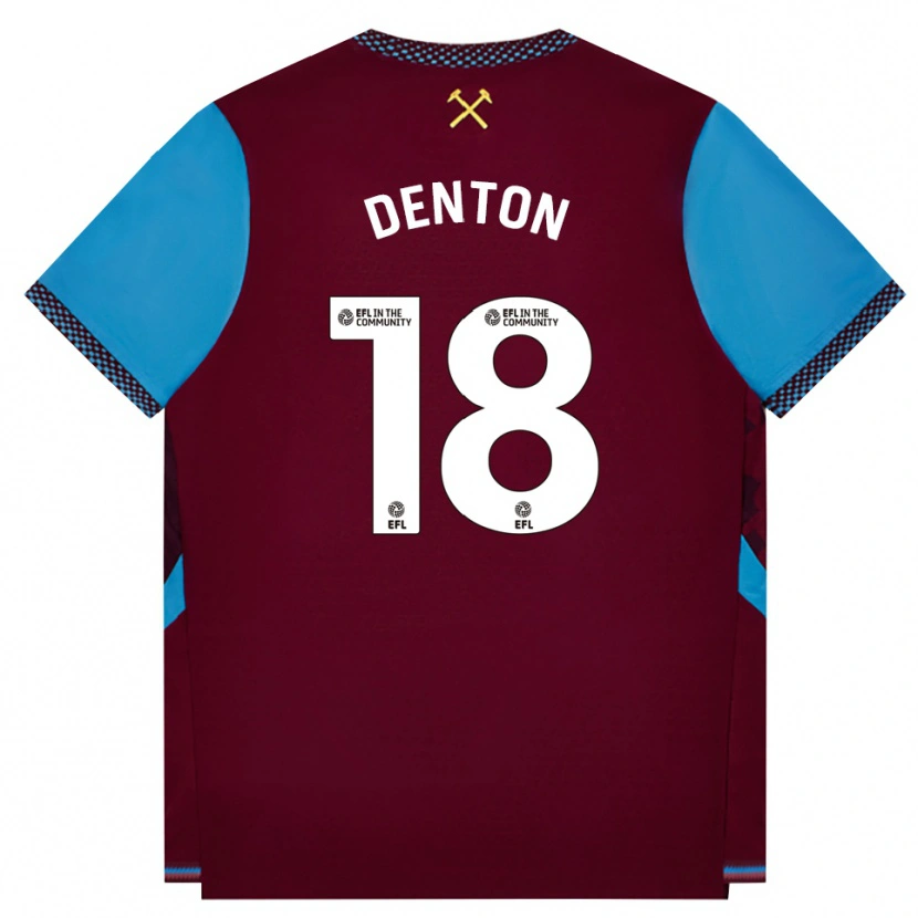 Danxen Barn Anouk Denton #18 Vinröd Kornblå Hemmatröja Matchtröjor 2026/27 Tröjor T-Tröja