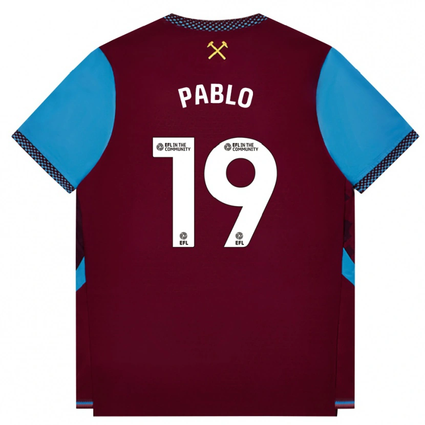 Danxen Barn Pablo Felipe Pereira De Jesus #19 Vinröd Kornblå Hemmatröja Matchtröjor 2026/27 Tröjor T-Tröja