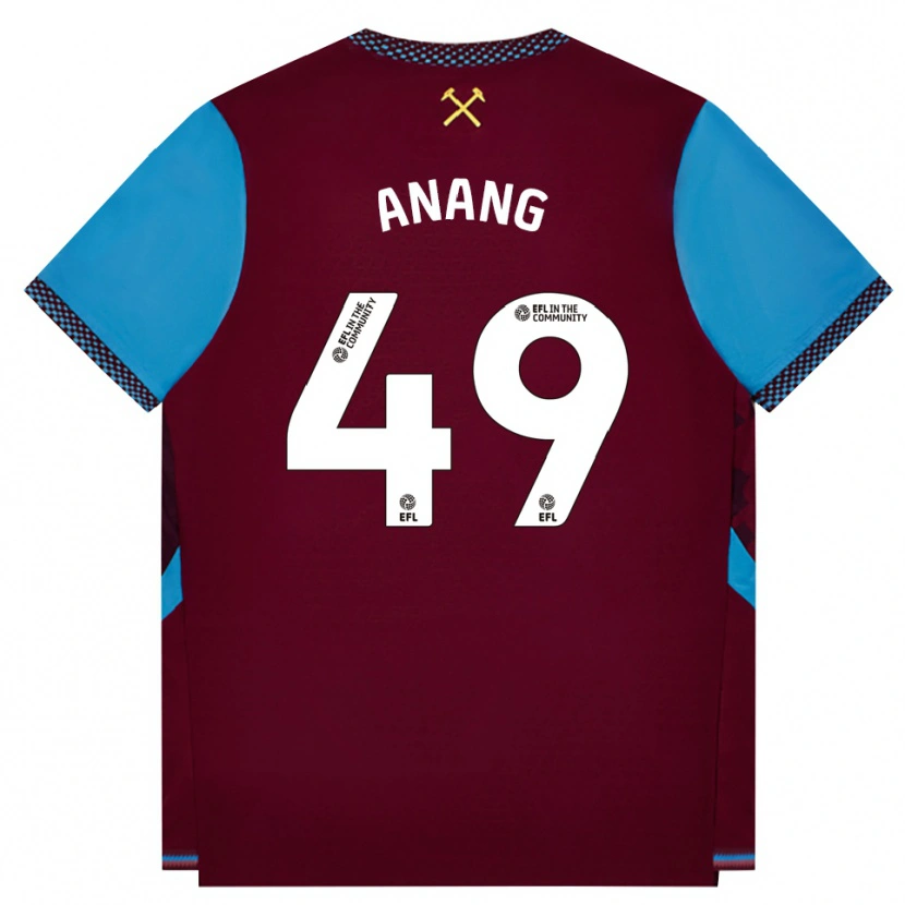Danxen Barn Joseph Anang #49 Vinröd Kornblå Hemmatröja Matchtröjor 2026/27 Tröjor T-Tröja