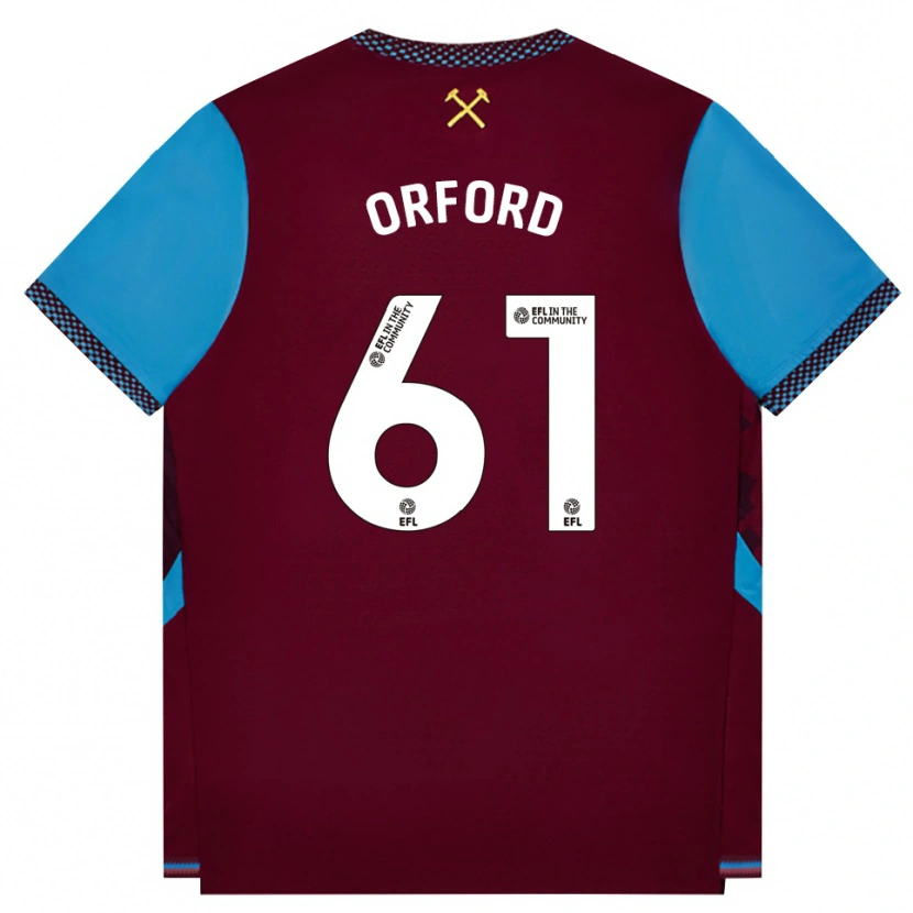 Danxen Barn Lewis Orford #61 Vinröd Kornblå Hemmatröja Matchtröjor 2026/27 Tröjor T-Tröja