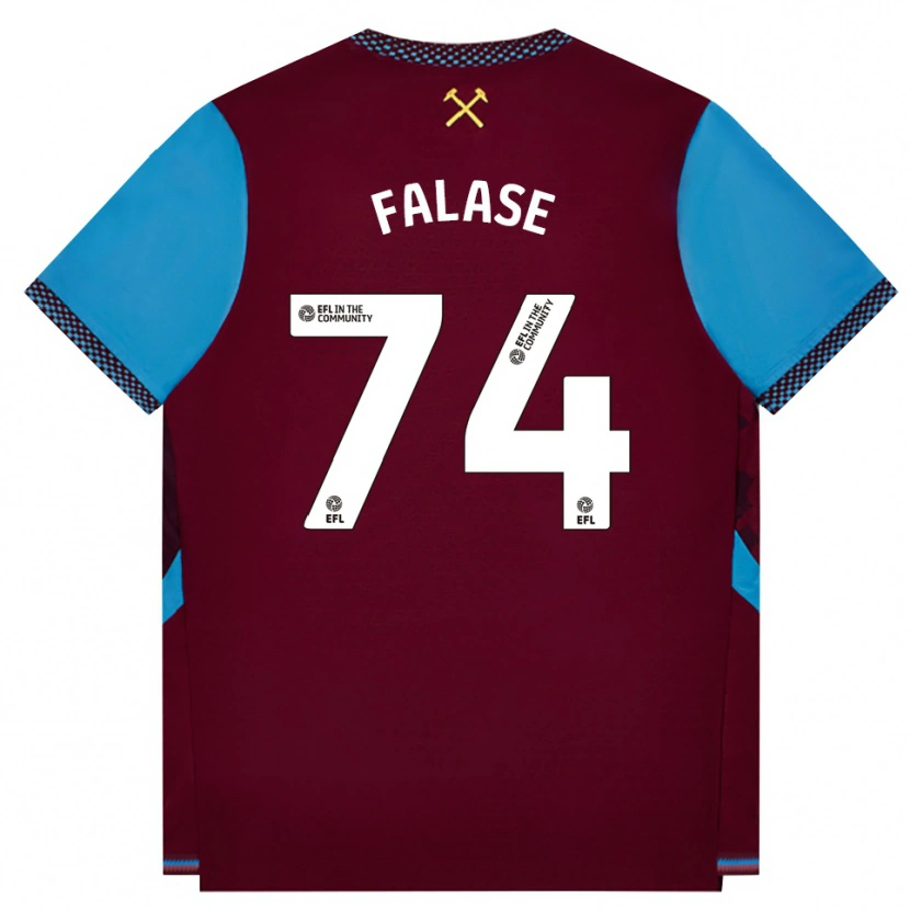 Danxen Barn Asher Falase #74 Vinröd Kornblå Hemmatröja Matchtröjor 2026/27 Tröjor T-Tröja