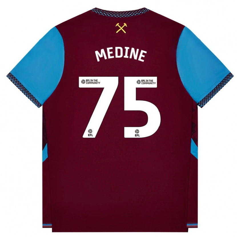 Danxen Barn Jethro Medine #75 Vinröd Kornblå Hemmatröja Matchtröjor 2026/27 Tröjor T-Tröja