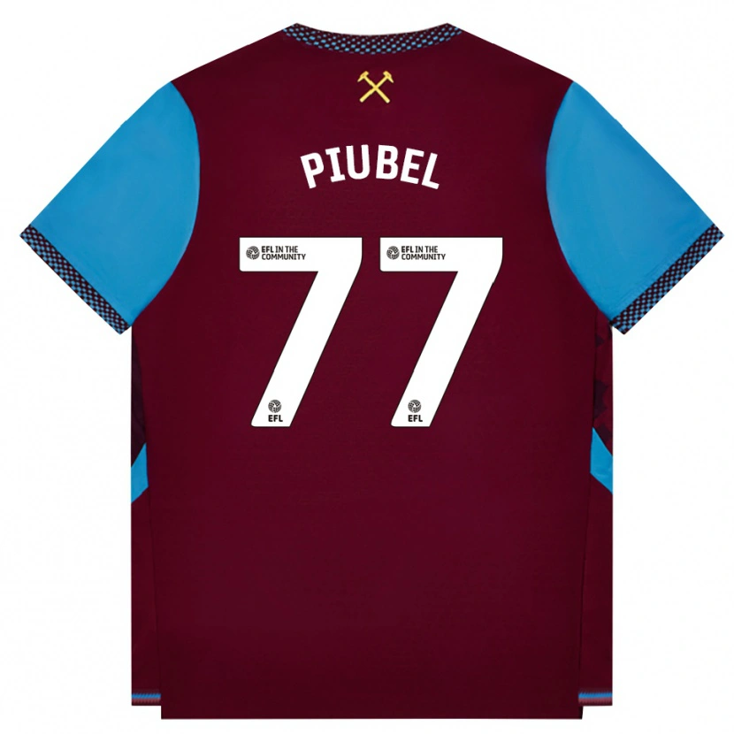 Danxen Barn Seraina Piubel #77 Vinröd Kornblå Hemmatröja Matchtröjor 2026/27 Tröjor T-Tröja