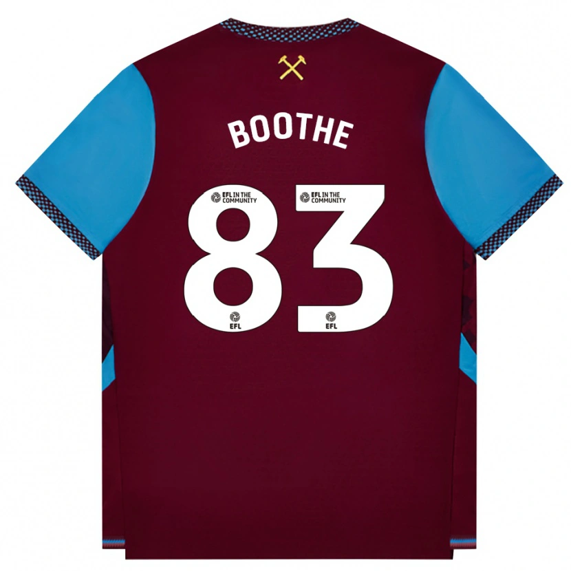 Danxen Barn Sebastian Boothe #83 Vinröd Kornblå Hemmatröja Matchtröjor 2026/27 Tröjor T-Tröja