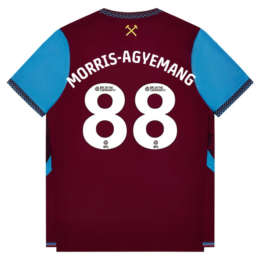 Danxen Barn Reggie Morris-Agyemang #88 Vinröd Kornblå Hemmatröja Matchtröjor 2026/27 Tröjor T-Tröja