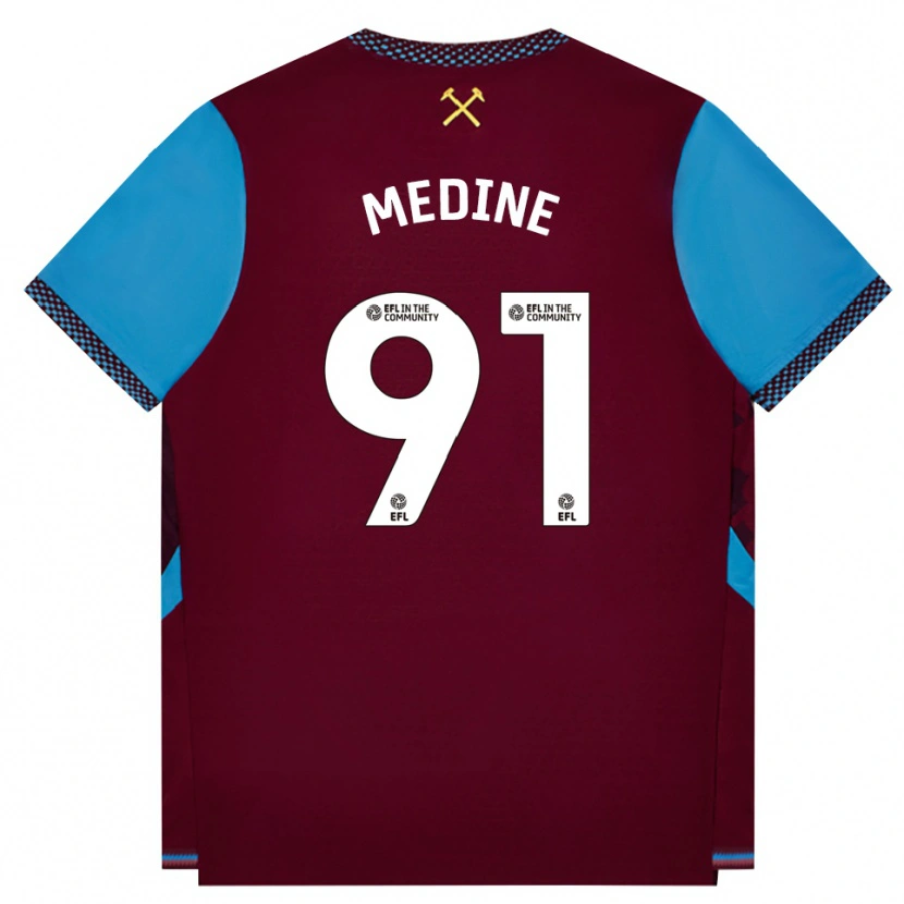 Danxen Barn Jephthah Medine #91 Vinröd Kornblå Hemmatröja Matchtröjor 2026/27 Tröjor T-Tröja