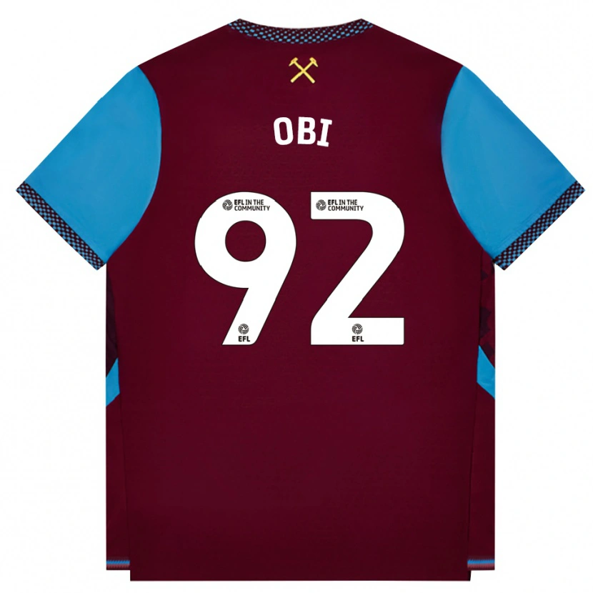 Danxen Barn Chuk Obi #92 Vinröd Kornblå Hemmatröja Matchtröjor 2026/27 Tröjor T-Tröja