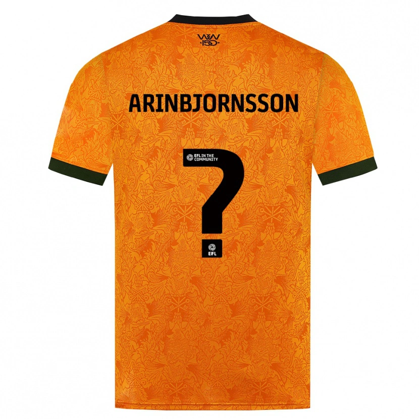 Danxen Barn Palmi Arinbjornsson #0 Orange Svart Hemmatröja Matchtröjor 2026/27 Tröjor T-Tröja