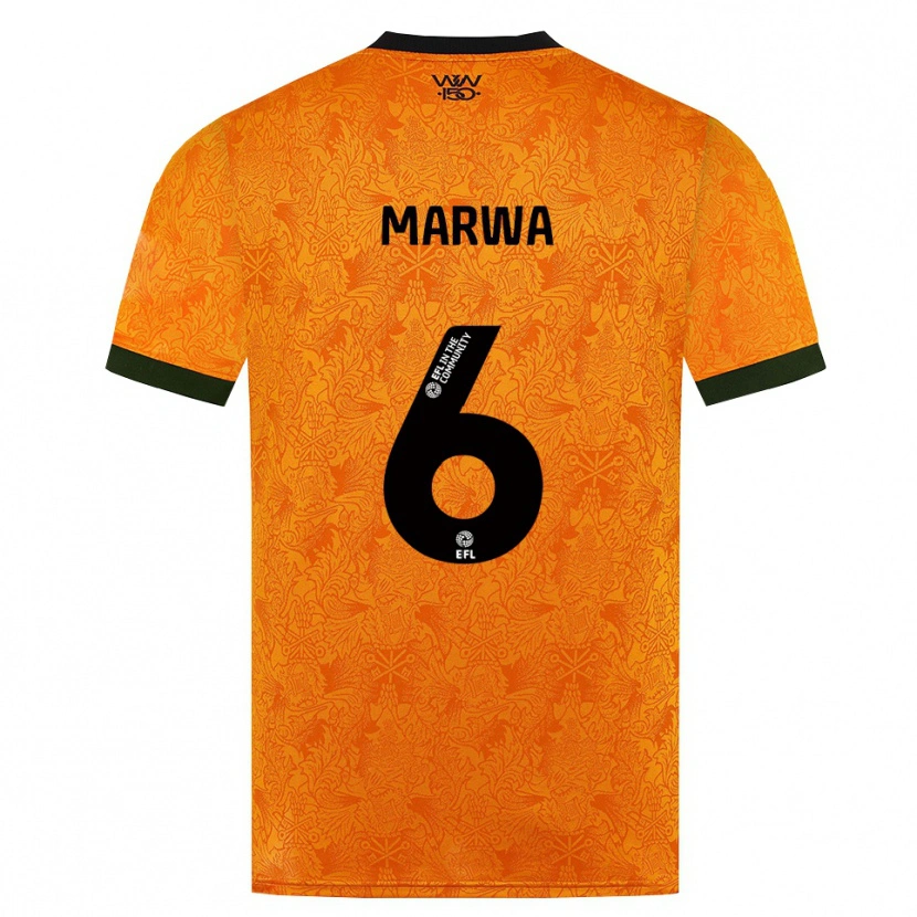 Danxen Barn Bjørn Marwa #6 Orange Svart Hemmatröja Matchtröjor 2026/27 Tröjor T-Tröja