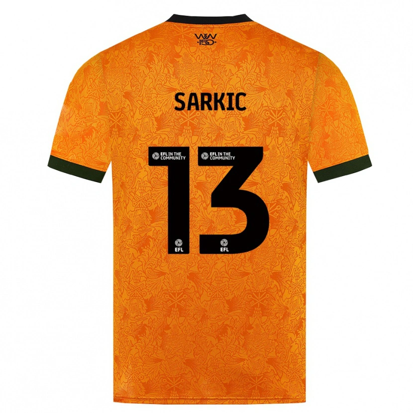 Danxen Barn Matija Sarkic #13 Orange Svart Hemmatröja Matchtröjor 2026/27 Tröjor T-Tröja