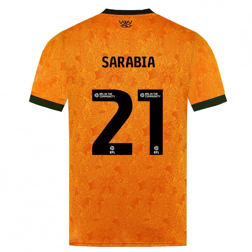 Danxen Barn Pablo Sarabia #21 Orange Svart Hemmatröja Matchtröjor 2026/27 Tröjor T-Tröja