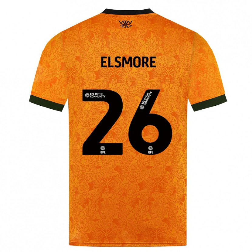 Danxen Barn Ria Elsmore #26 Orange Svart Hemmatröja Matchtröjor 2026/27 Tröjor T-Tröja