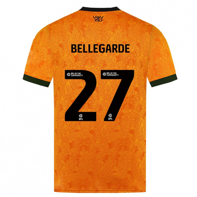 Danxen Barn Jean-Ricner Bellegarde #27 Orange Svart Hemmatröja Matchtröjor 2026/27 Tröjor T-Tröja