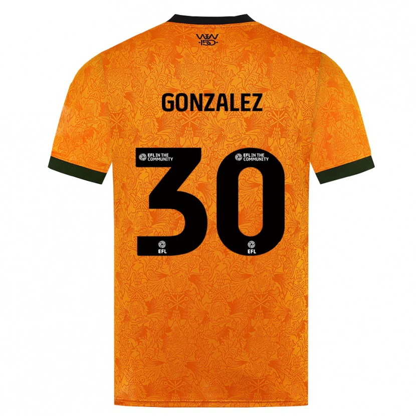 Danxen Barn Enso González #30 Orange Svart Hemmatröja Matchtröjor 2026/27 Tröjor T-Tröja