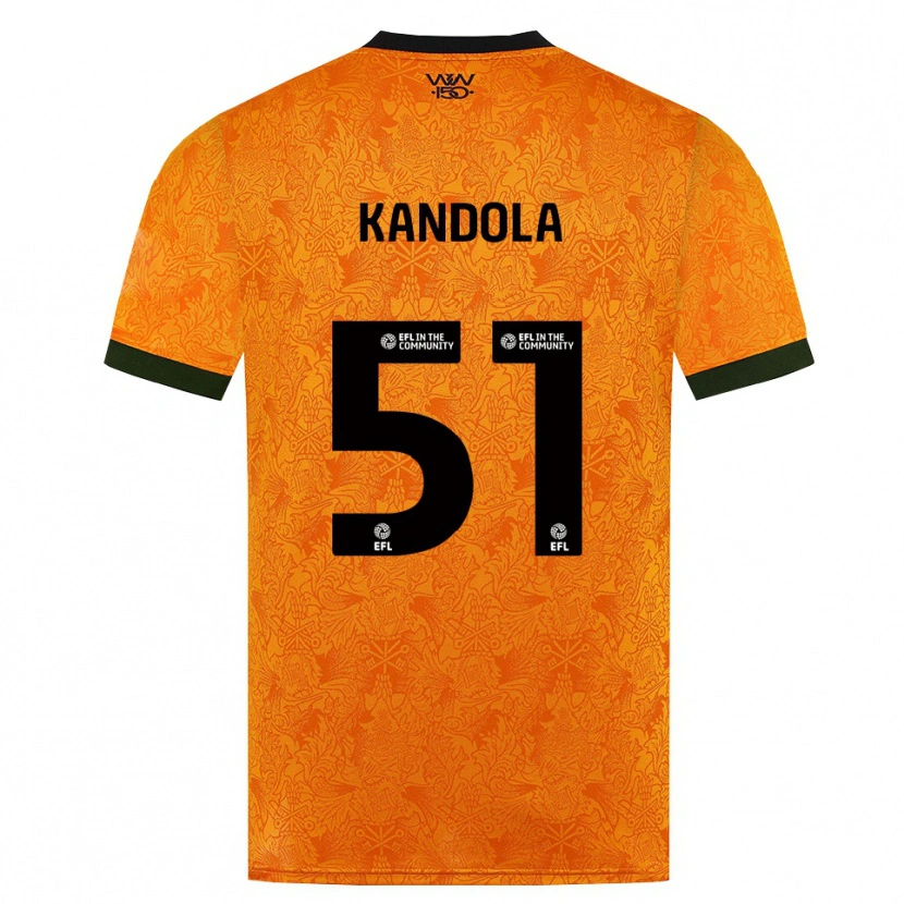 Danxen Barn Kam Kandola #51 Orange Svart Hemmatröja Matchtröjor 2026/27 Tröjor T-Tröja