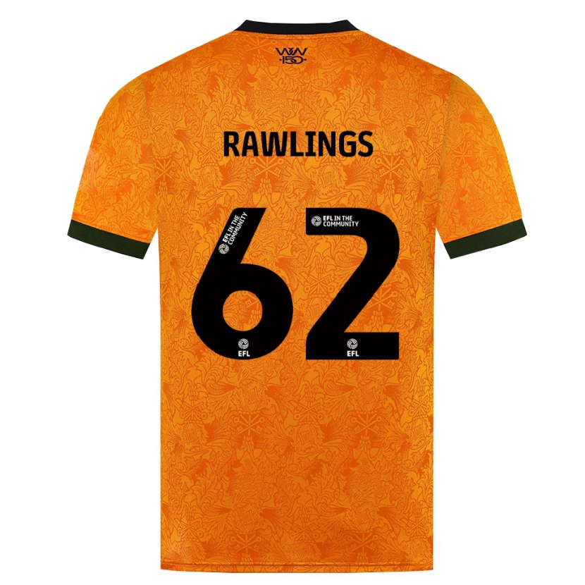 Danxen Barn Luke Rawlings #62 Orange Svart Hemmatröja Matchtröjor 2026/27 Tröjor T-Tröja