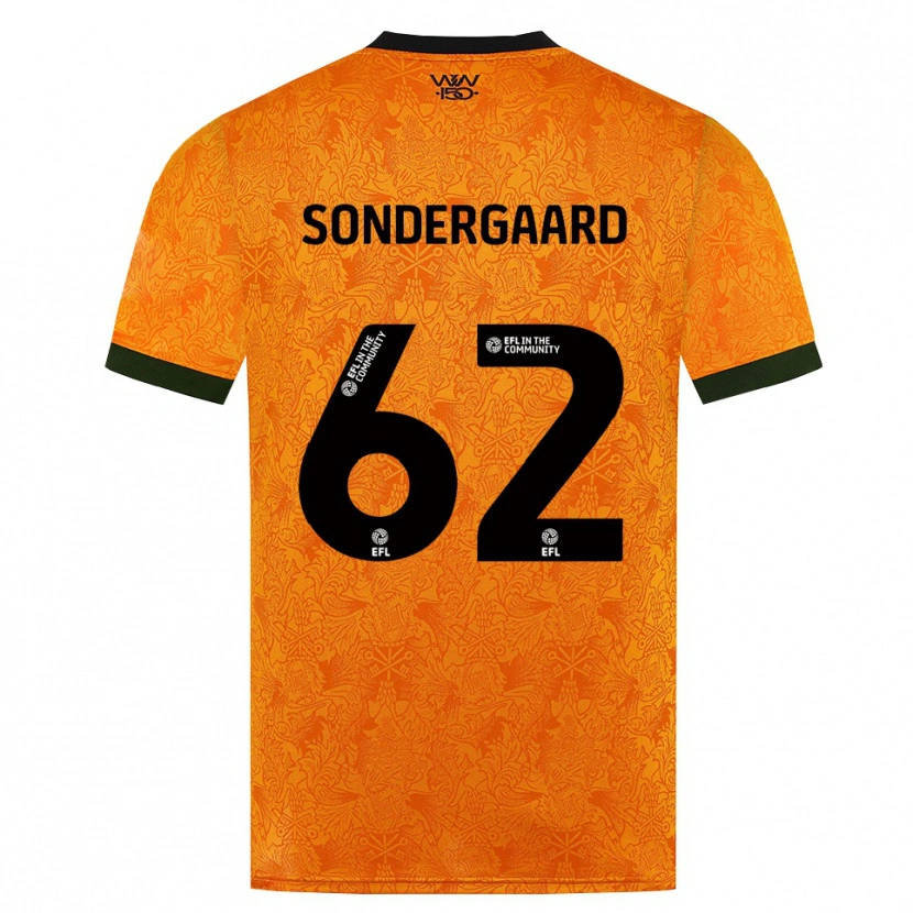 Danxen Barn Andreas Sondergaard #62 Orange Svart Hemmatröja Matchtröjor 2026/27 Tröjor T-Tröja