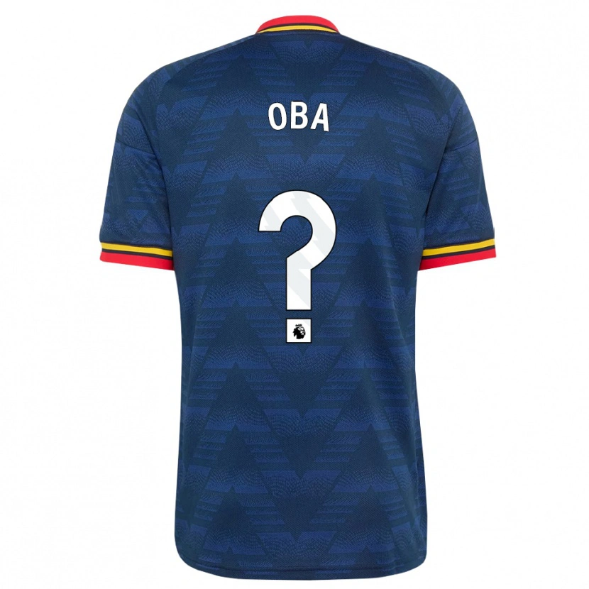 Danxen Barn Jayden Oba #0 Midnattsblå Gul Röd Bortatröja Matchtröjor 2026/27 Tröjor T-Tröja