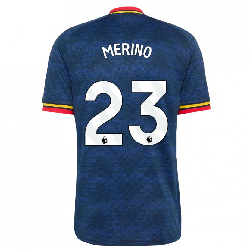 Danxen Barn Mikel Merino #23 Midnattsblå Gul Röd Bortatröja Matchtröjor 2026/27 Tröjor T-Tröja