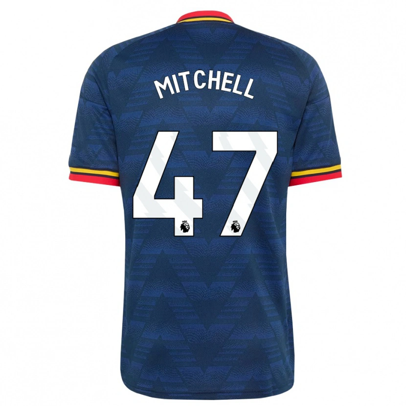 Danxen Barn Remy Mitchell #47 Midnattsblå Gul Röd Bortatröja Matchtröjor 2026/27 Tröjor T-Tröja