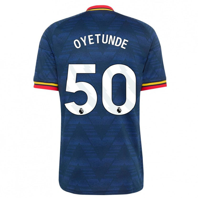 Danxen Barn Daniel Oyetunde #50 Midnattsblå Gul Röd Bortatröja Matchtröjor 2026/27 Tröjor T-Tröja