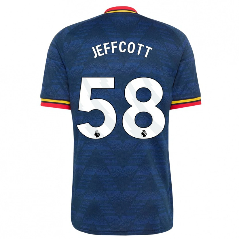 Danxen Barn Henry Jeffcott #58 Midnattsblå Gul Röd Bortatröja Matchtröjor 2026/27 Tröjor T-Tröja