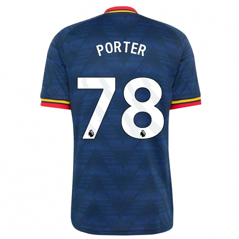 Danxen Barn Jack Porter #78 Midnattsblå Gul Röd Bortatröja Matchtröjor 2026/27 Tröjor T-Tröja