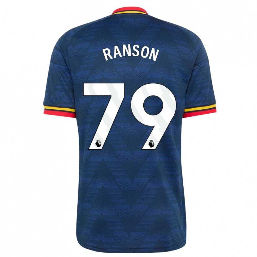 Danxen Barn Khari Ranson #79 Midnattsblå Gul Röd Bortatröja Matchtröjor 2026/27 Tröjor T-Tröja