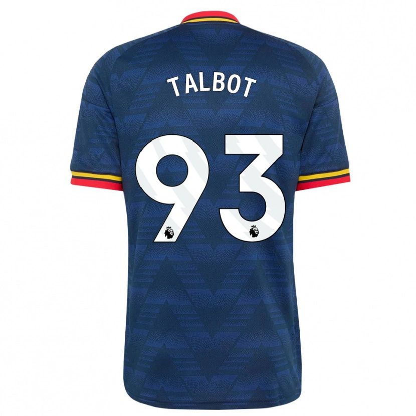 Danxen Barn Jack Talbot #93 Midnattsblå Gul Röd Bortatröja Matchtröjor 2026/27 Tröjor T-Tröja