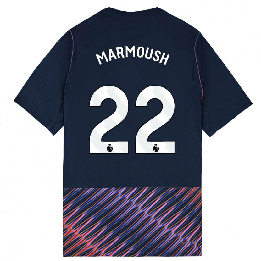 Danxen Barn Omar Marmoush #22 Kungligblå Vit Bortatröja Matchtröjor 2026/27 Tröjor T-Tröja